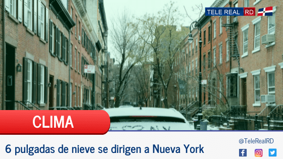 6 pulgadas de nieve se dirigen a Nueva York