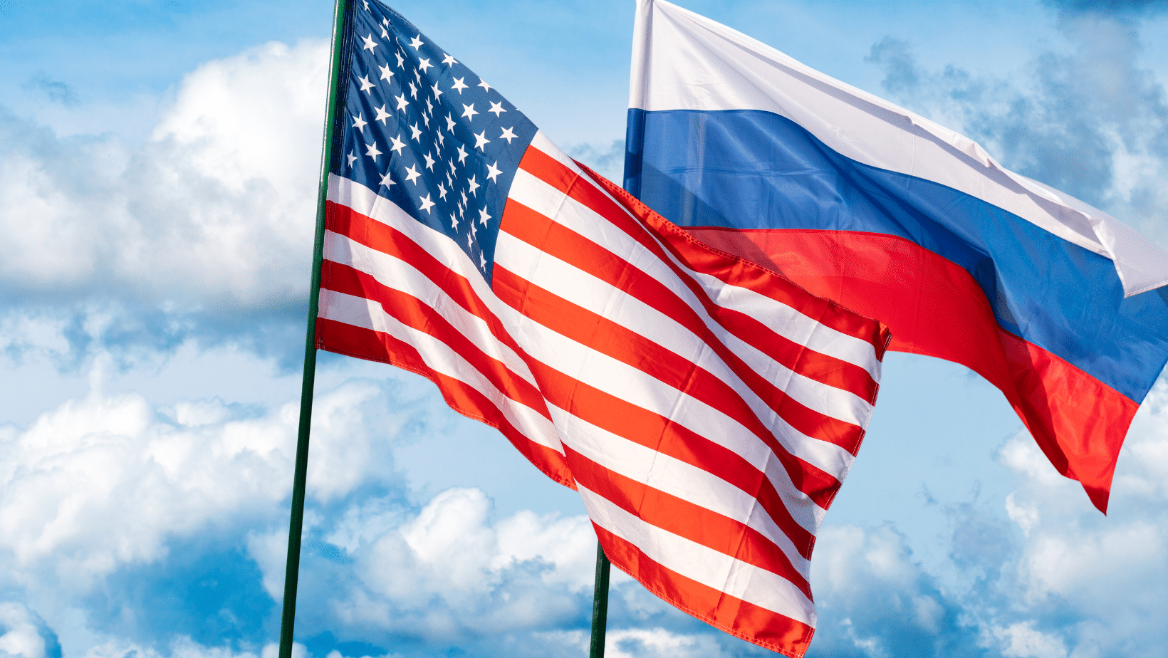 Bandera de EE.UU y Rusia