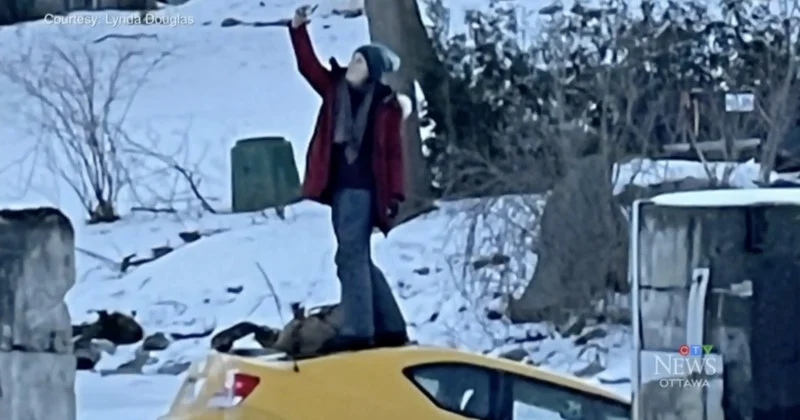 Mujer Loca Toma Selfie mientras carro se hunde