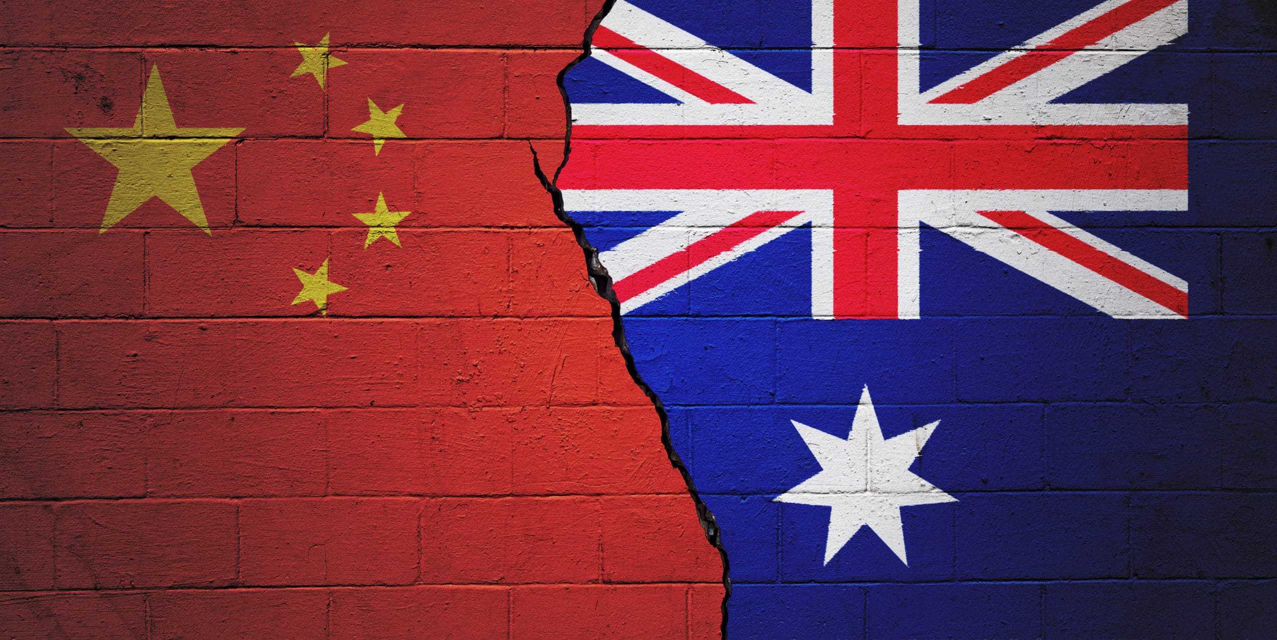 Australia China banderas