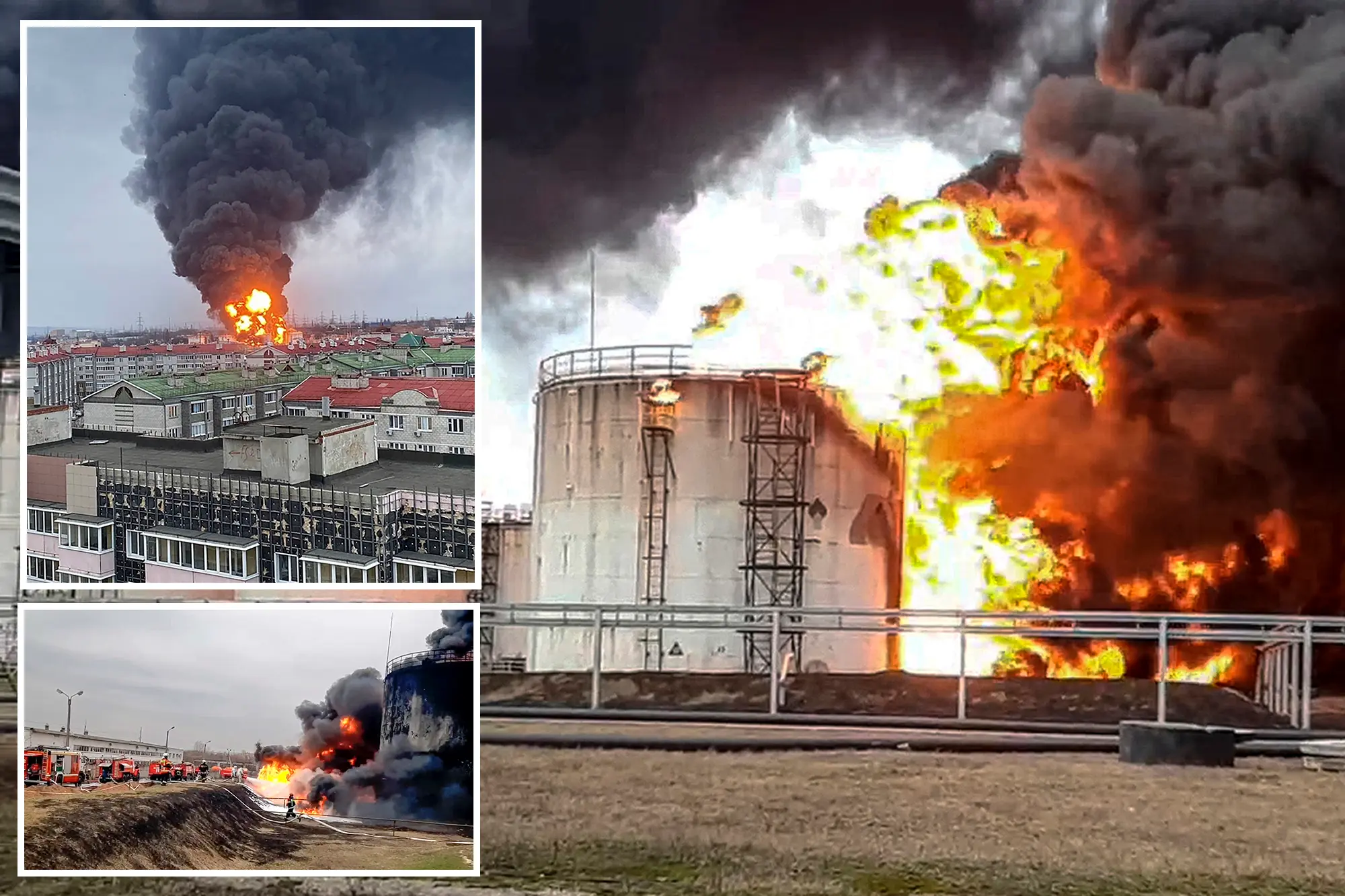 Ucrania Bombardea deposito de combustible en Rusia